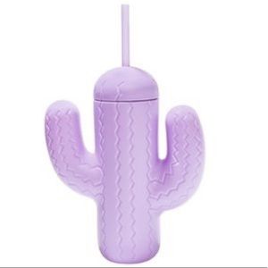 🌺4 Items $25🌺 Pink Sky Cactus Cup w Straw - Purple NIB